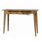 MINIMALIST SOLID WOOD WRITING DESK WITH TWO DRAWERS