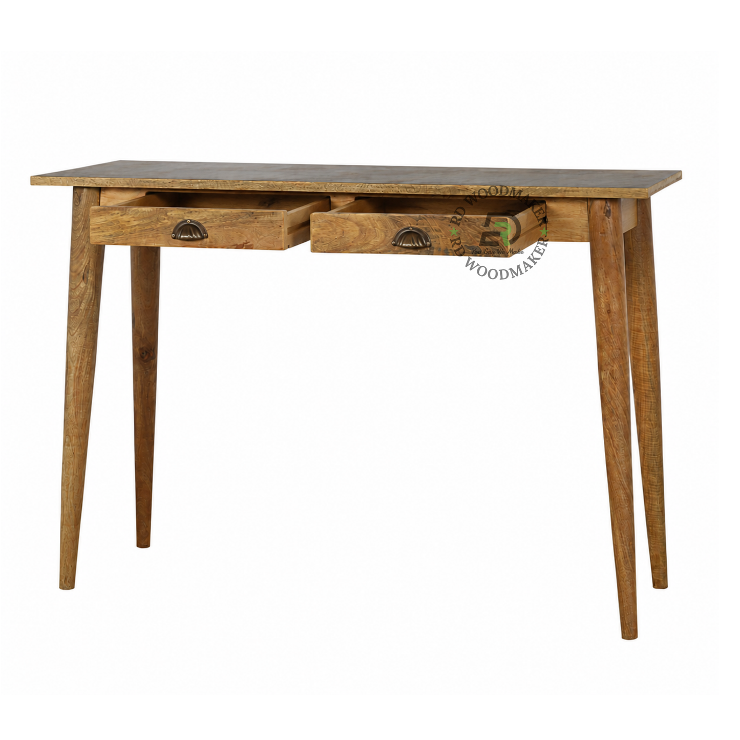 MINIMALIST SOLID WOOD WRITING DESK WITH TWO DRAWERS