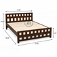 MODERN SQUARE CUTOUT WOODEN QUEEN SIZE BED