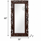 HANDCARVED OPENWORK FLORAL WOODEN WALL MIRROR