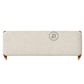 LIVERA UPHOLSTERED WOODEN BENCH WITH BRASS-CAPPED LEGS