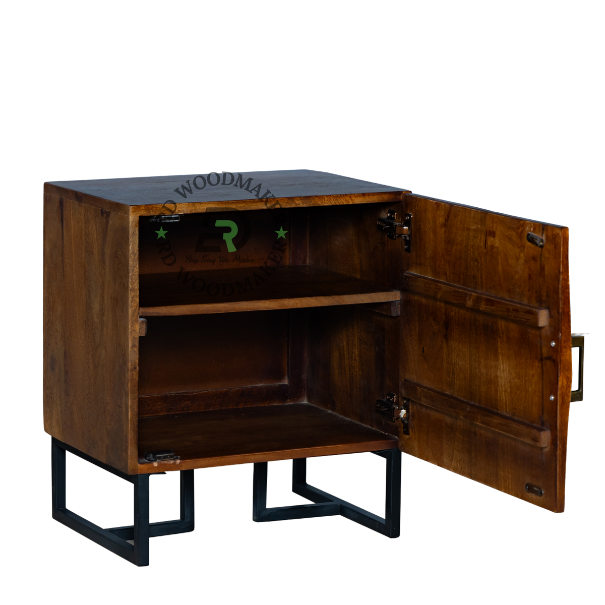 MODERN HANDCARVED SOLID WOOD BEDSIDE TABLE