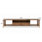 SEREN EXTRA-WIDE SLATTED SOLID WOOD TV UNIT