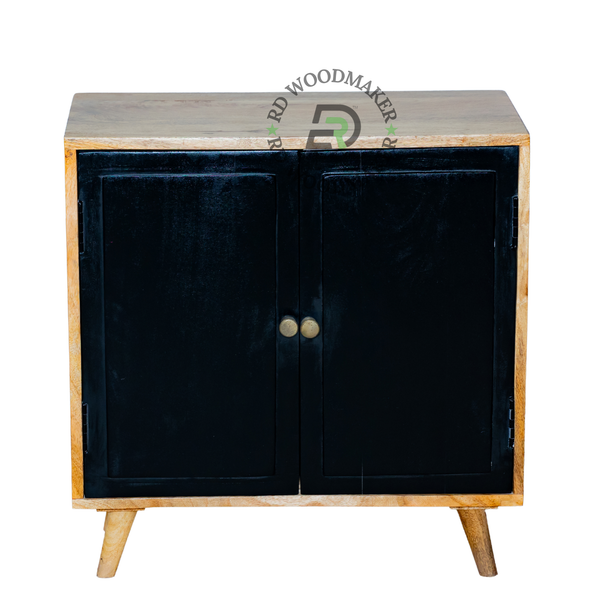MODERN SOLID WOOD 2 DOOR BEDSIDE TABLE