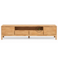 ELARA NATURAL SOLID WOOD STORAGE TV UNIT