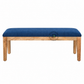 NOVA BLUE UPHOLSTERED SOLID WOOD DINING BENCH