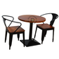 URBAN WOOD & BLACK METAL CAFÉ SET