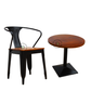 URBAN WOOD & BLACK METAL CAFÉ SET