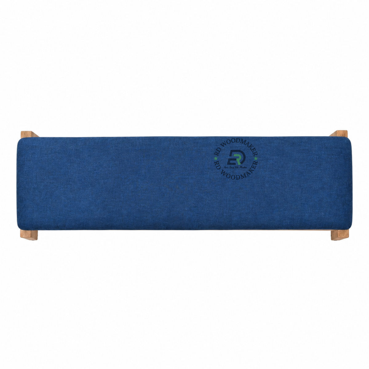 NOVA BLUE UPHOLSTERED SOLID WOOD DINING BENCH