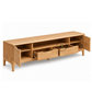 ELARA NATURAL SOLID WOOD STORAGE TV UNIT