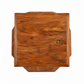 VESTA SCULPTURAL HOURGLASS SOLID WOOD STOOL