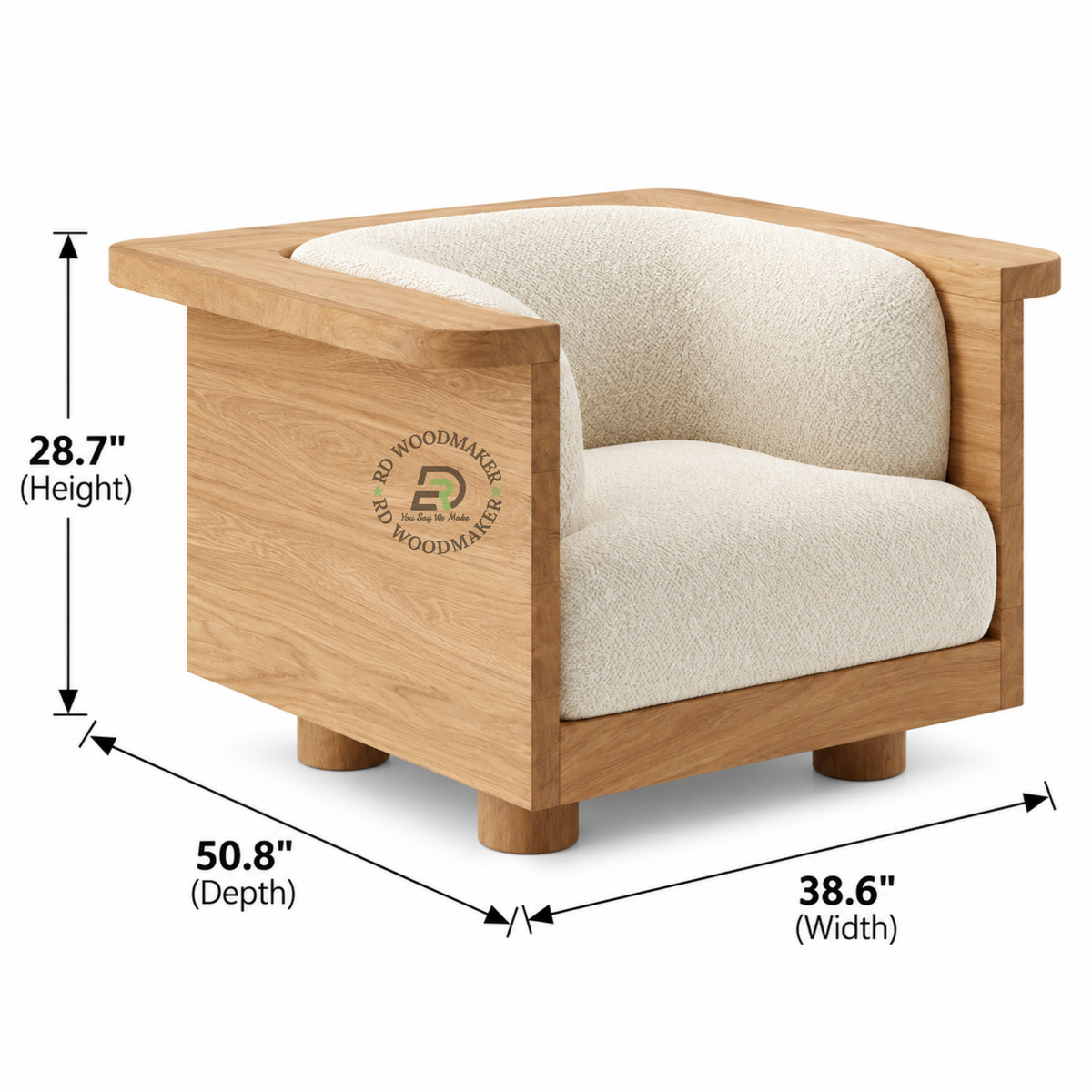 KORA SOLID WOOD SINGLE SOFA CHAIR