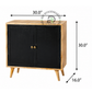 MODERN SOLID WOOD 2 DOOR BEDSIDE TABLE