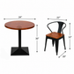 URBAN WOOD & BLACK METAL CAFÉ SET