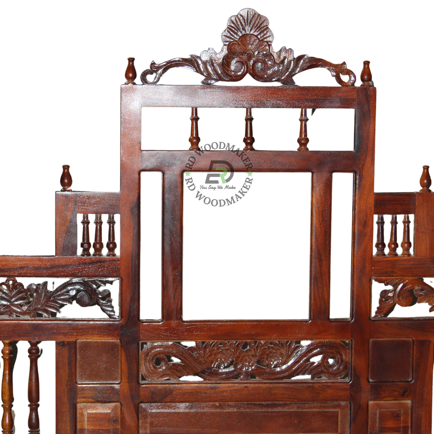 ROYAL HANDCARVED FOUR-POSTER WOODEN CANOPY BED