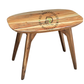 SCANDINAVIAN OVAL WOODEN SIDE TABLE WITH TAPERED LEGS