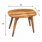 SCANDINAVIAN OVAL WOODEN SIDE TABLE WITH TAPERED LEGS