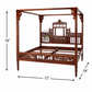 ROYAL HANDCARVED FOUR-POSTER WOODEN CANOPY BED