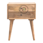 MODERN SOLID WOOD 2 DRAWER BEDSIDE TABLE