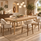LINDEN REEDED SOLID WOOD DINING TABLE