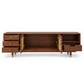 CAVEN CANE & SOLID WOOD TV UNIT WITH MULTI-STORAGE
