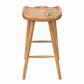 LYRA SCULPTED SOLID WOOD COUNTER STOOL