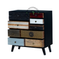 VINTAGE MULTI-DRAWER PATCHWORK SOLID WOOD CABINET