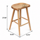 LYRA SCULPTED SOLID WOOD COUNTER STOOL