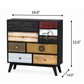 VINTAGE MULTI-DRAWER PATCHWORK SOLID WOOD CABINET