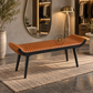 ZAYN CHANNEL-TUFTED UPHOLSTERED BENCH WITH CURVED ENDS