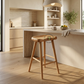 LYRA SCULPTED SOLID WOOD COUNTER STOOL