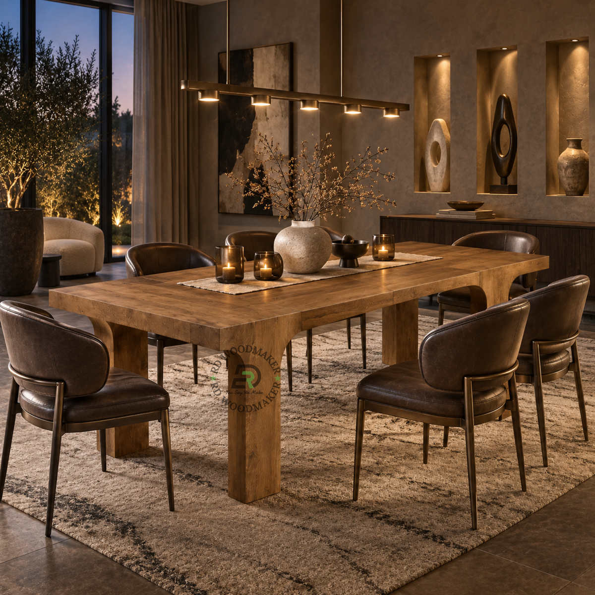 ARCHER SOLID WOOD DINING TABLE