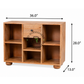 MODERN OPEN DISPLAY SOLID WOOD CABINET
