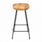 AXEL WOOD & BLACK METAL BAR STOOL