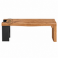 KAIRO ASYMMETRIC SOLID WOOD & BLACK METAL BENCH