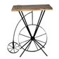 VINTAGE BICYCLE WHEEL WOODEN CONSOLE TABLE