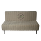 MODERN BEIGE VERTICAL CHANNEL UPHOLSTERED THREE-SEATER SOFA