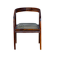 PREMIUM SOLID WOOD BARREL DINING CHAIR WITH UPHOLSTERED SEAT
