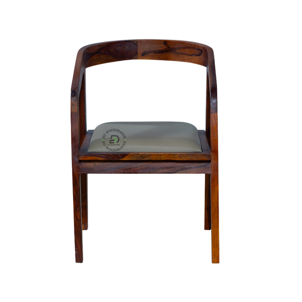 PREMIUM SOLID WOOD BARREL DINING CHAIR WITH UPHOLSTERED SEAT
