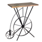VINTAGE BICYCLE WHEEL WOODEN CONSOLE TABLE