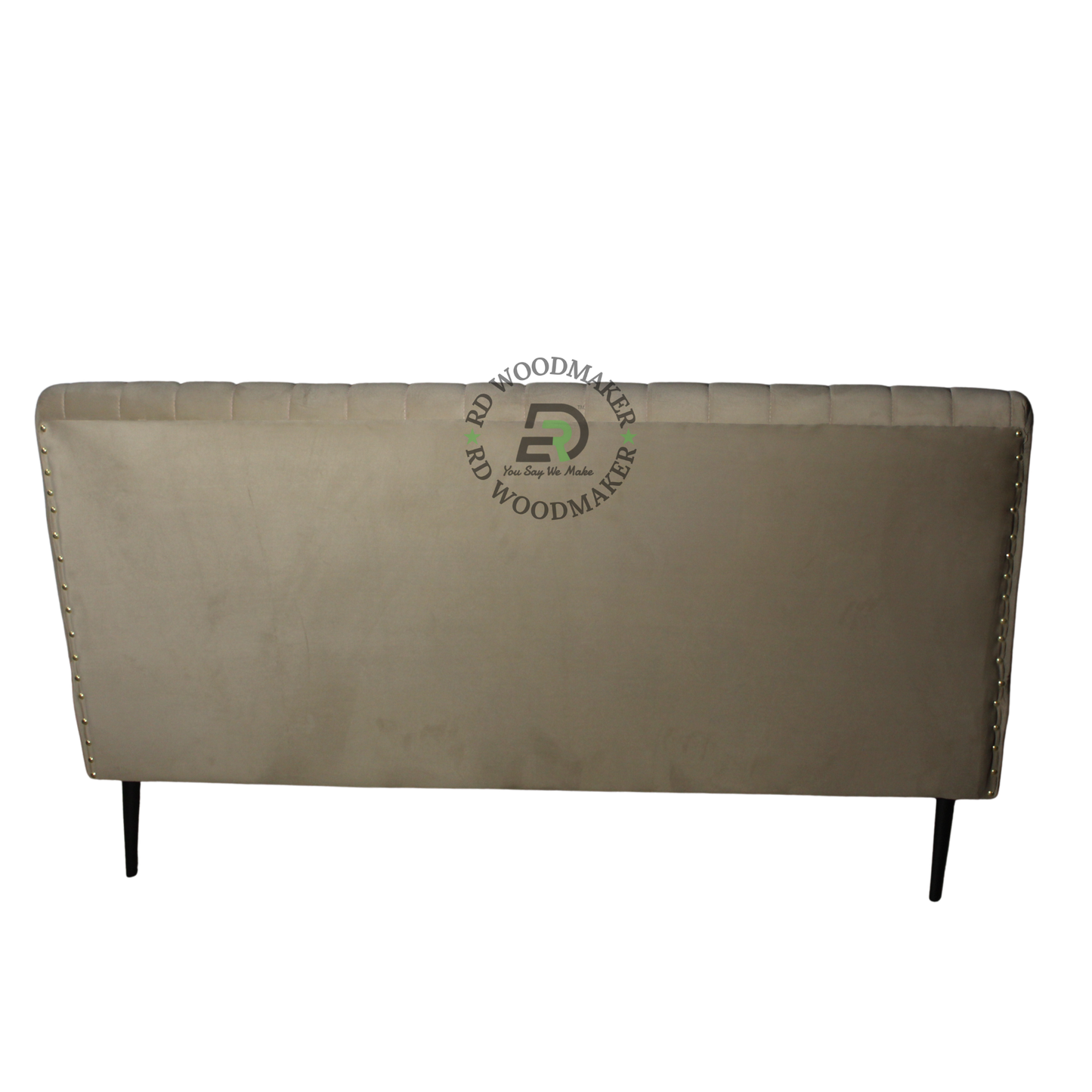 MODERN BEIGE VERTICAL CHANNEL UPHOLSTERED THREE-SEATER SOFA