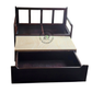 MULTIFUNCTIONAL WOODEN SOFA CUM PULL-OUT BED WITH CUSHIONS
