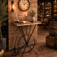 VINTAGE BICYCLE WHEEL WOODEN CONSOLE TABLE