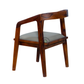 PREMIUM SOLID WOOD BARREL DINING CHAIR WITH UPHOLSTERED SEAT