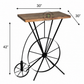 VINTAGE BICYCLE WHEEL WOODEN CONSOLE TABLE