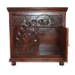 HANDCARVED ARCH FLORAL WOODEN STORAGE CABINET