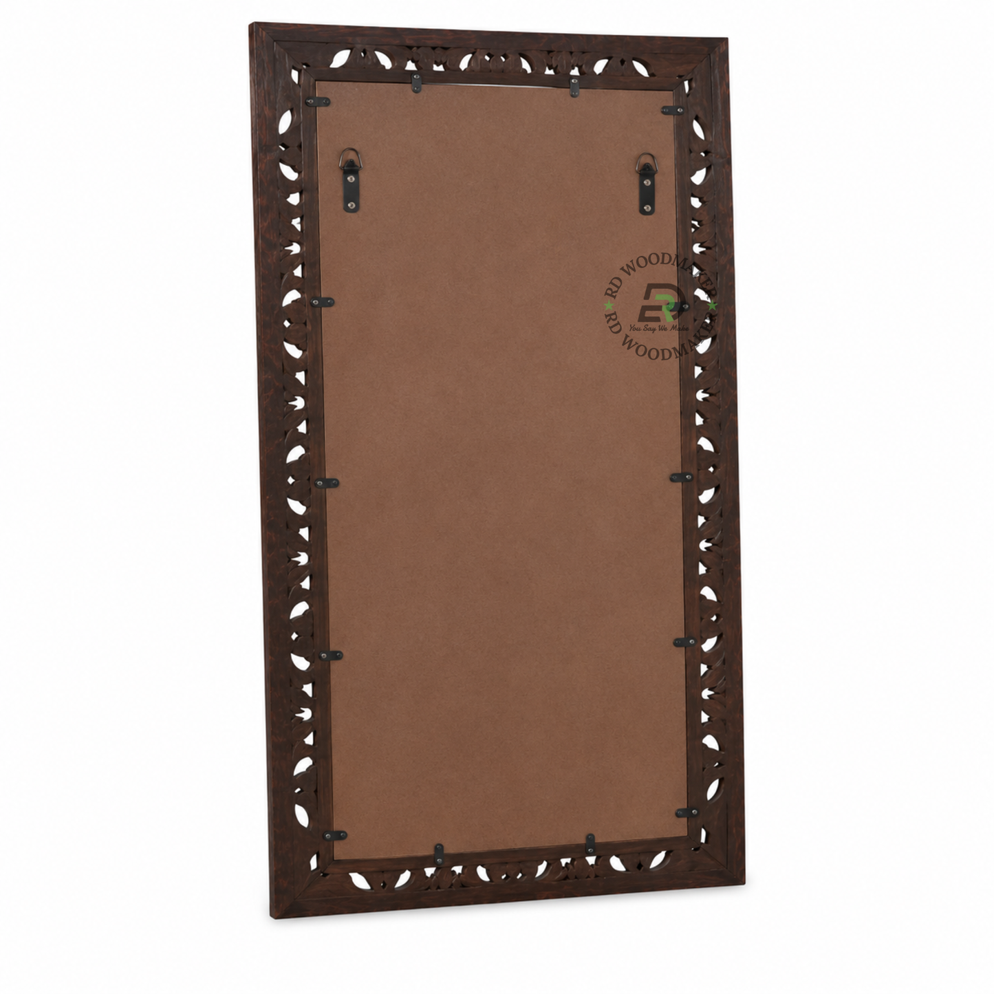 HANDCARVED ARCH FLORAL WOODEN WALL MIRROR