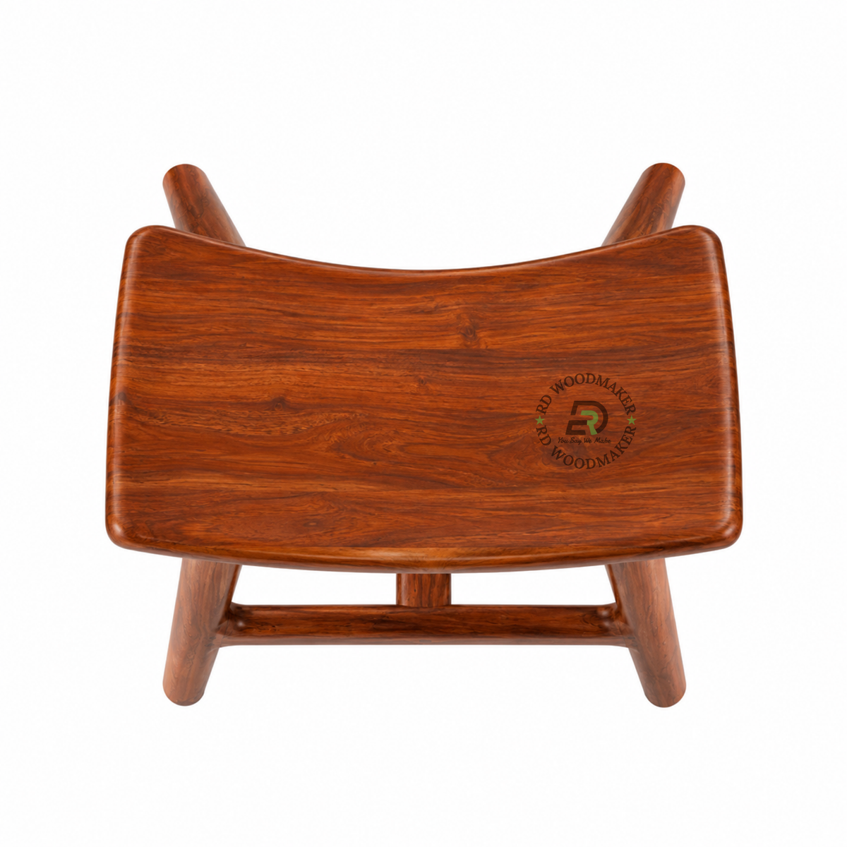 KAIRO CURVED SOLID WOOD SADDLE BAR STOOL