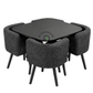 NOIR CAFE UPHOLSTERED CHAIR & TABLE SET