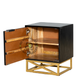MODERN BLACK CROSS PANEL ACCENT CABINET